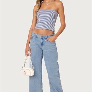 Edikted Light Blue Flare Jeans
